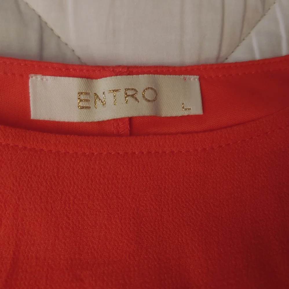 Orange Slip Ruffle Dress - Picture 2 of 2